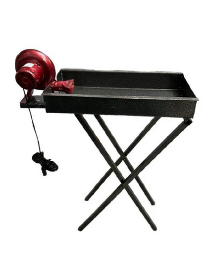 BBQ GRILL WITH ELECTRIC FAN | ADJUSTABLE LONG LEGS