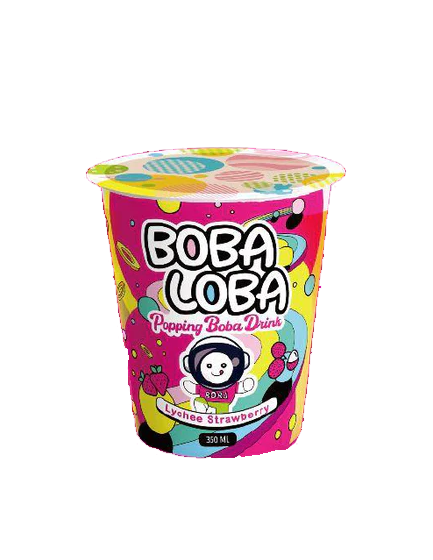 BOBA LOBA POPPING BUBBLE TEA | Pack of 4 | 350ml | Pack of 1 | 350ml