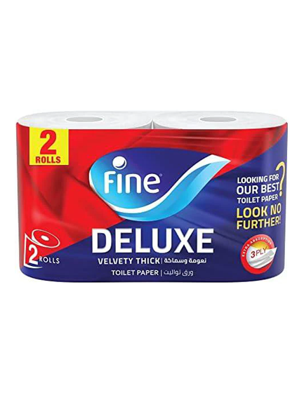 Fine Deluxe Toilet Paper 3 Ply | Pack of 2 Rolls