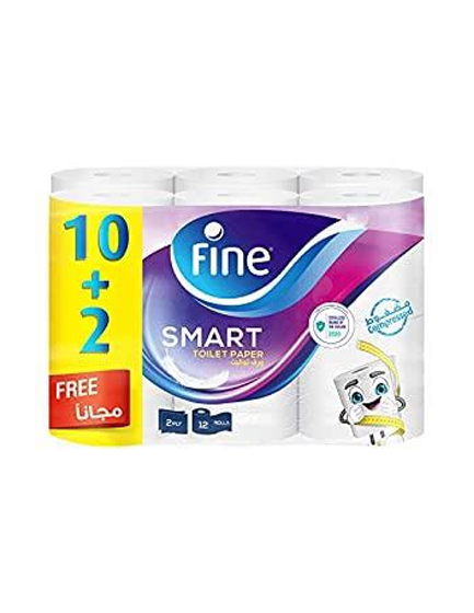 Fine Smart Toilet Paper 3 Ply | Pack of 12 Rolls