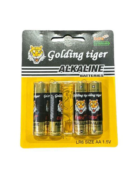 Golding Tiger Alkaline Cells | Pack of 4 AAA