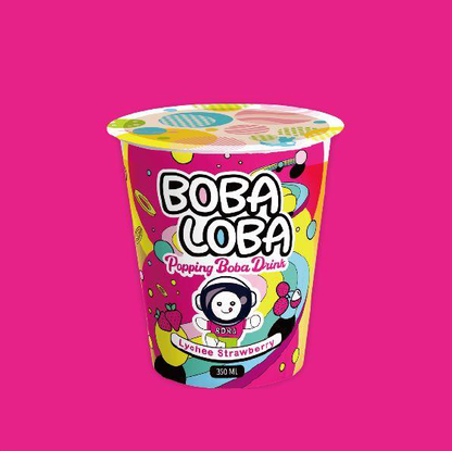 BOBA LOBA POPPING BUBBLE TEA | Pack of 4 | 350ml | Pack of 1 | 350ml